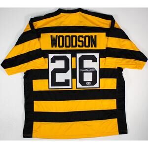 Rod Woodson Autographed Steelers Bumblebee Style Jersey Beckett Authentication